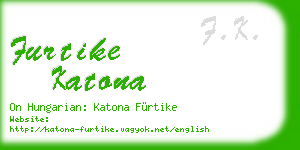 furtike katona business card